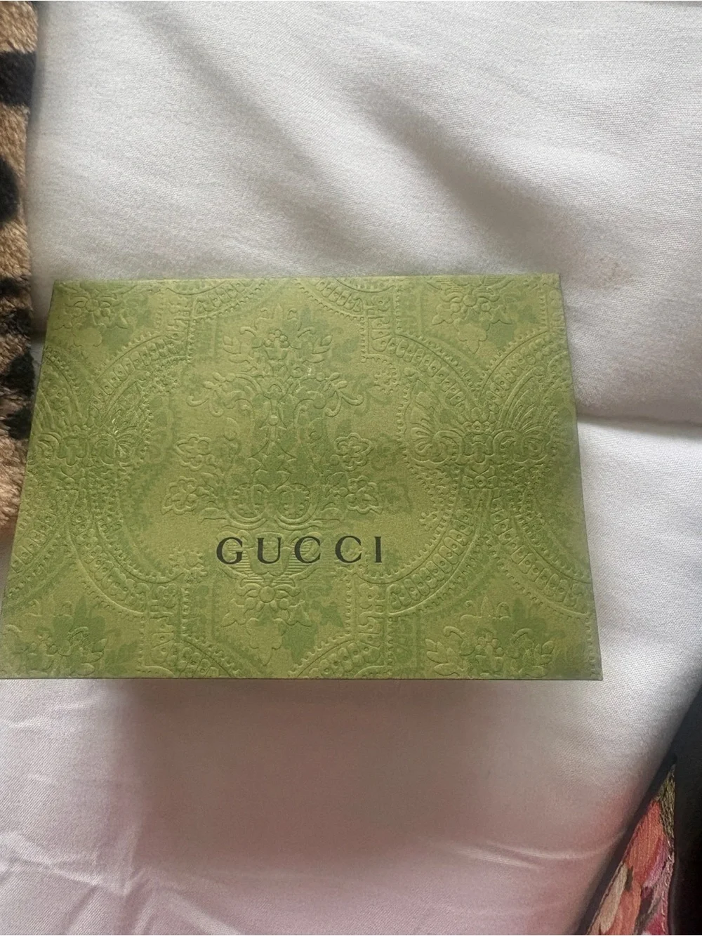 Gucci Black Slide Sandals with Floral Monogram Strap